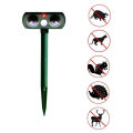 PIR Sensor Scare Away Dog Cat Animal Repeller with Motion Activated Outdoor Ultrasonic Solar Powered  Pest Repeller